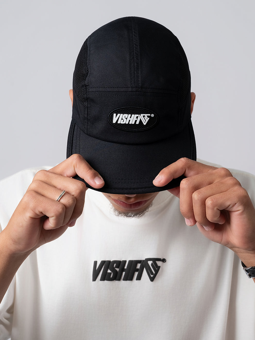 Boné 5 Panel Classic Tag Preto