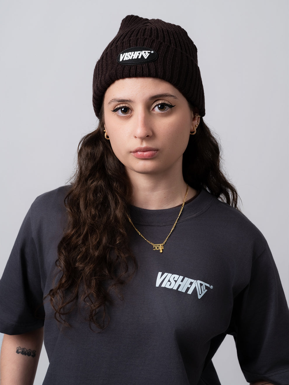 Gorro Tag VISHFI Marrom Escuro