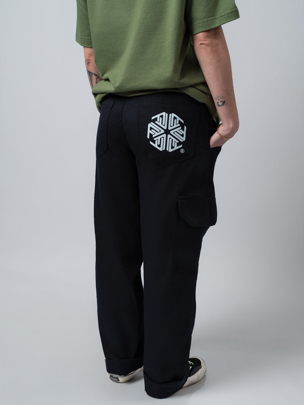 Calça Cargo Tag Preta