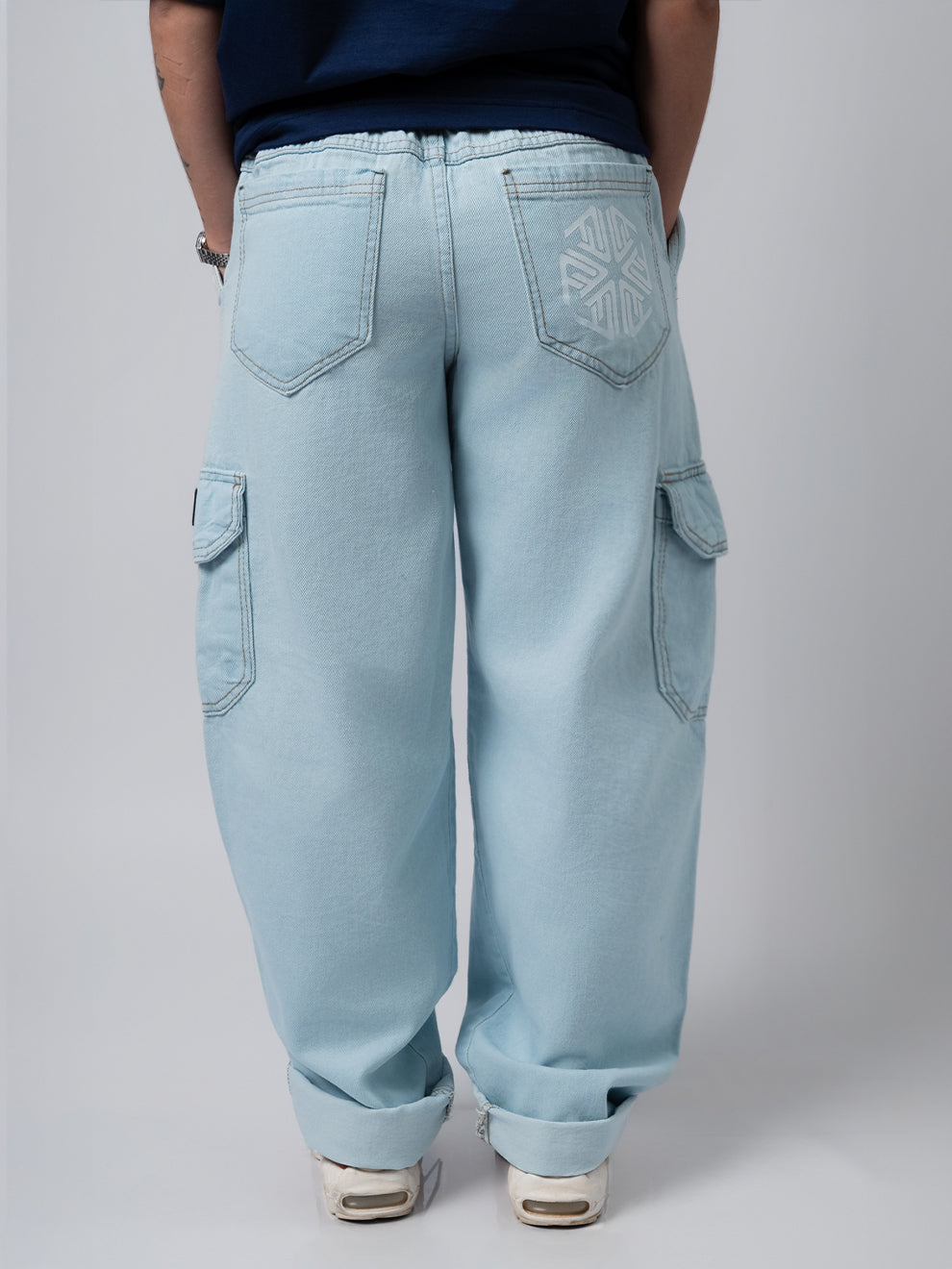Calça Cargo Tag Jeans Azul Claro