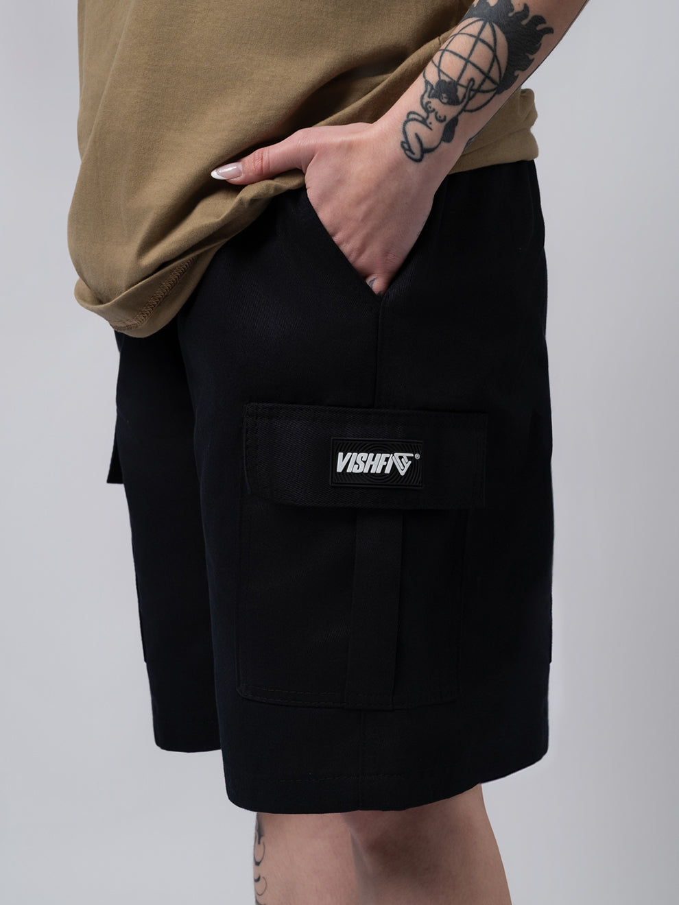 Bermuda Cargo Sarja Tag Preta