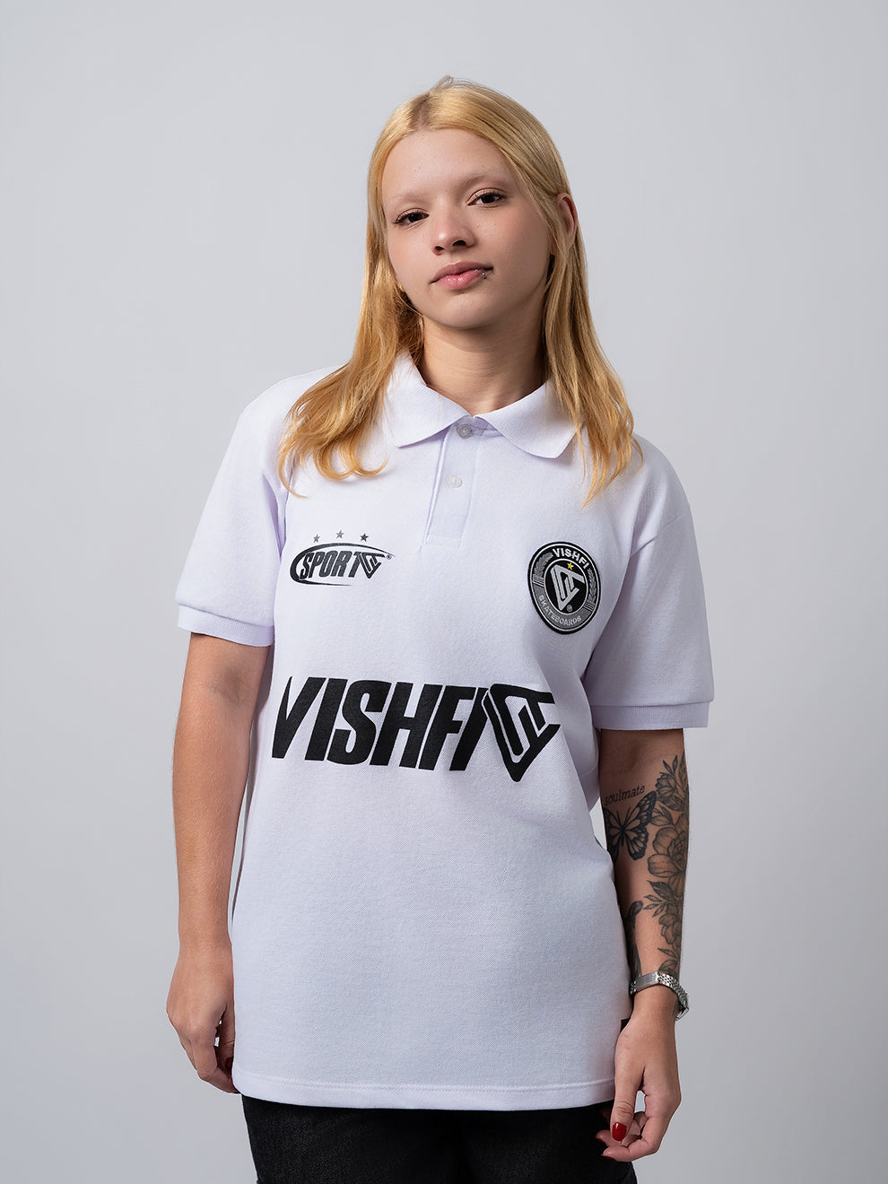 Camiseta Polo Clássica Branca