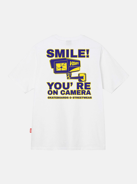 Camiseta Smile! You Re On Camera Branca