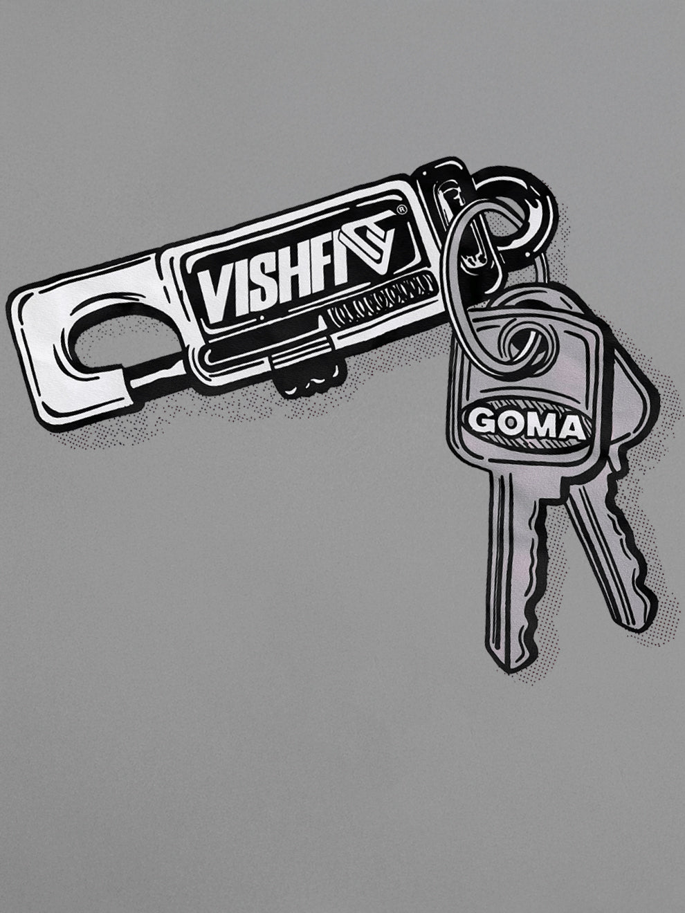 Camiseta Keychain Cinza