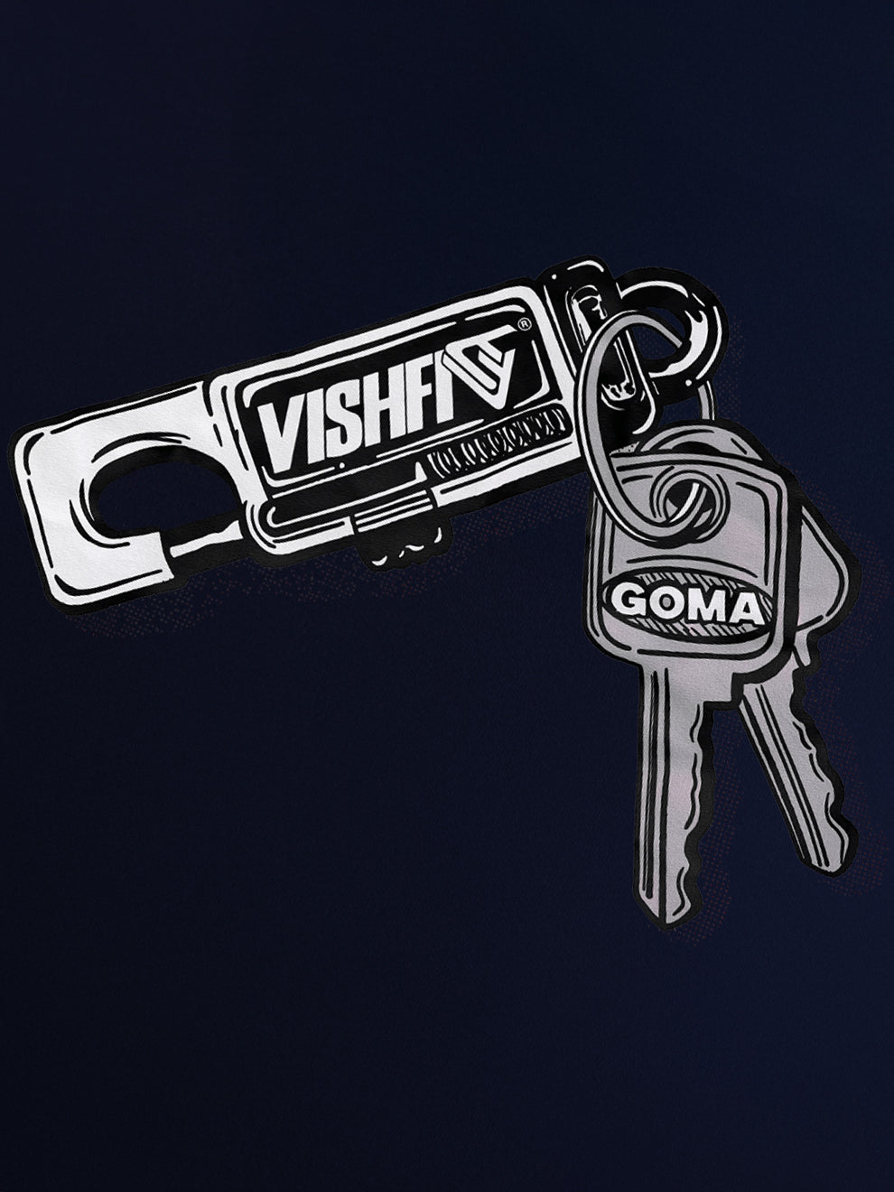 Camiseta Keychain Azul Marinho