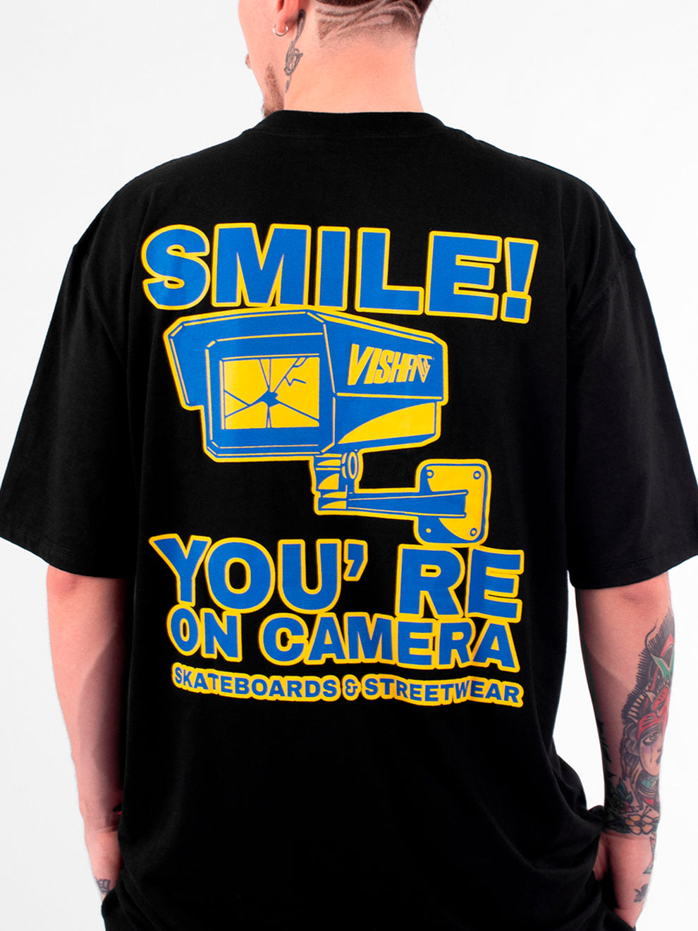 Camiseta Smile! You Re On Camera Preta