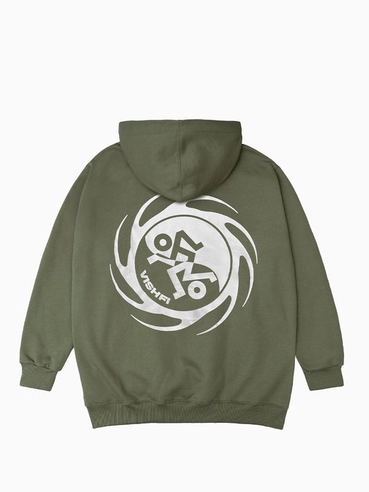 Moletom Capuz Yin-Yang Verde