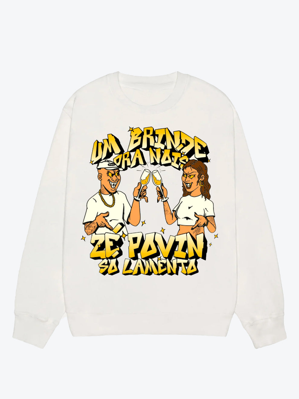 Moletom Careca Um Brinde Pra Nois Off White