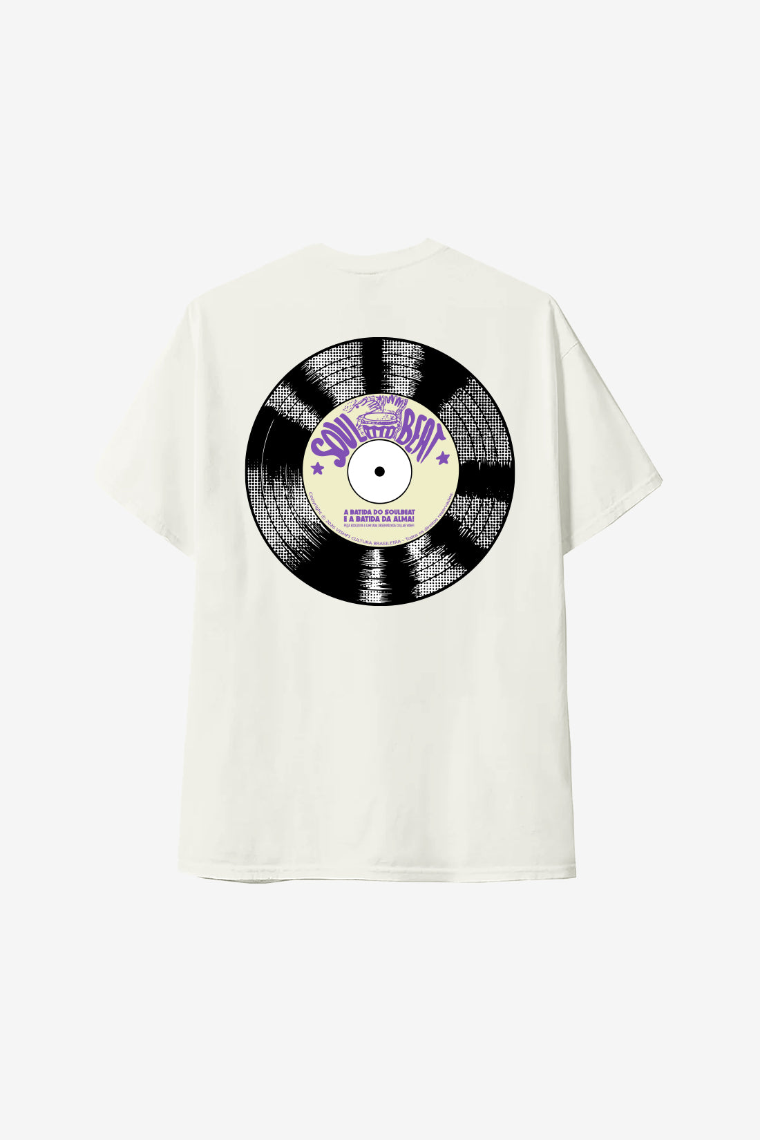 Camiseta Cotton Streetwear Batida da Alma Off White
