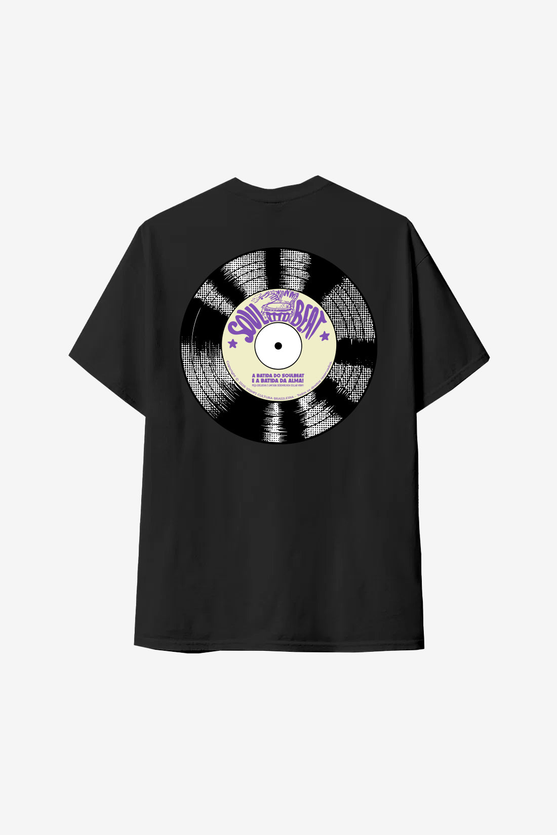 Camiseta Cotton Streetwear Batida da Alma Preta