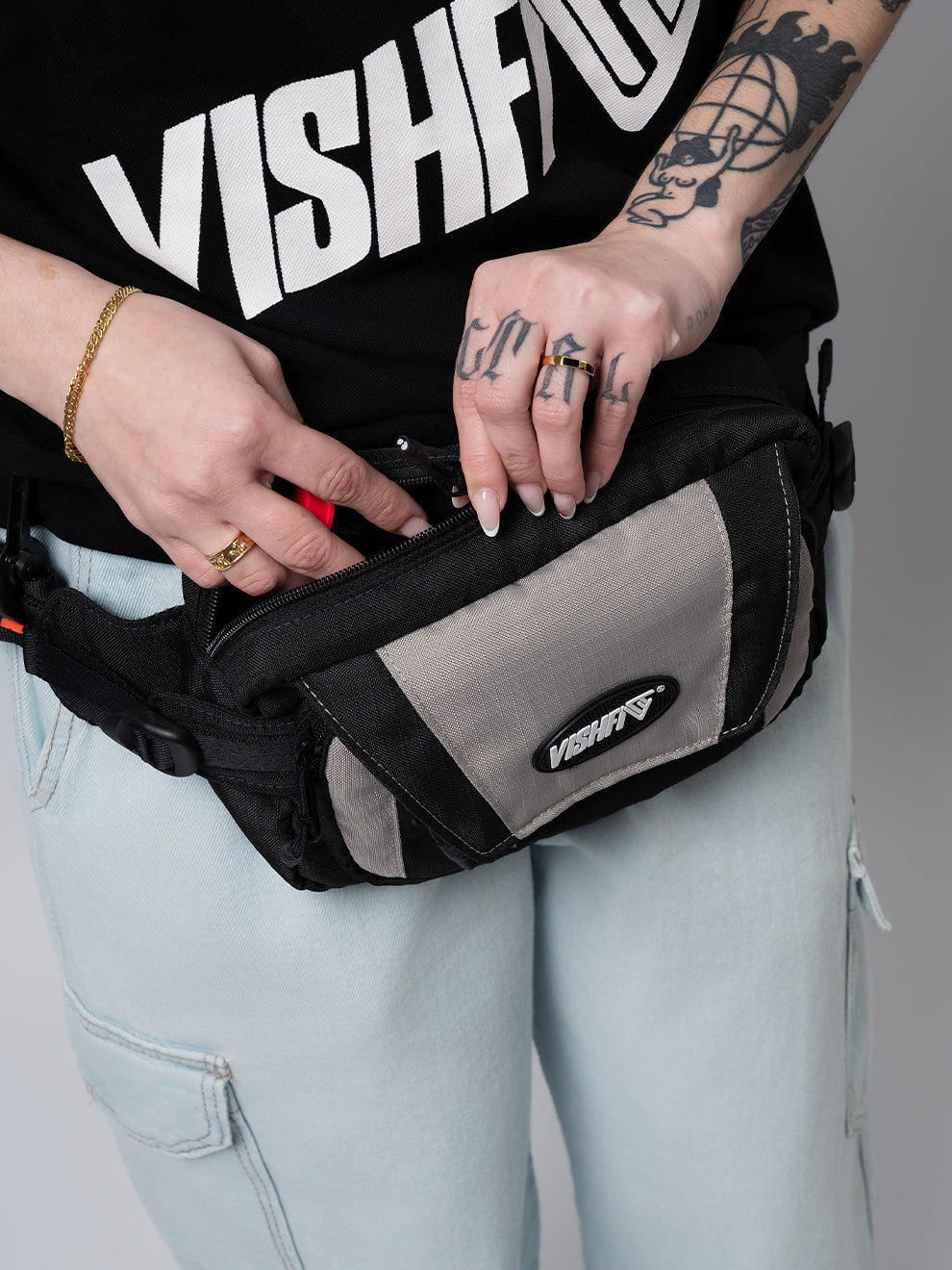 Waist Bag Tag Two Preta