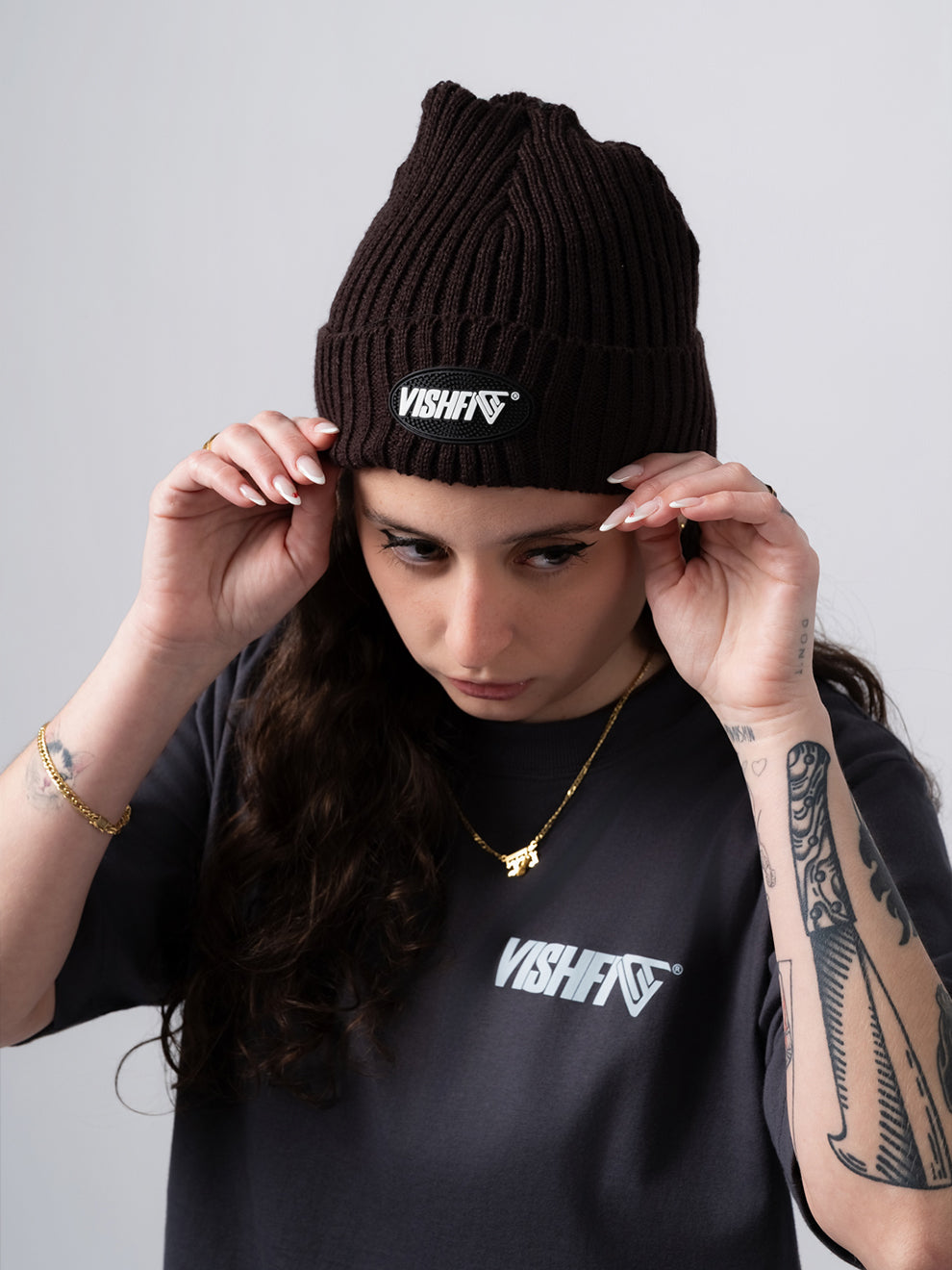 Gorro Tag VISHFI Marrom Escuro