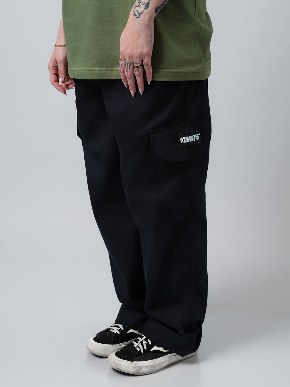 Calça Cargo Tag Preta