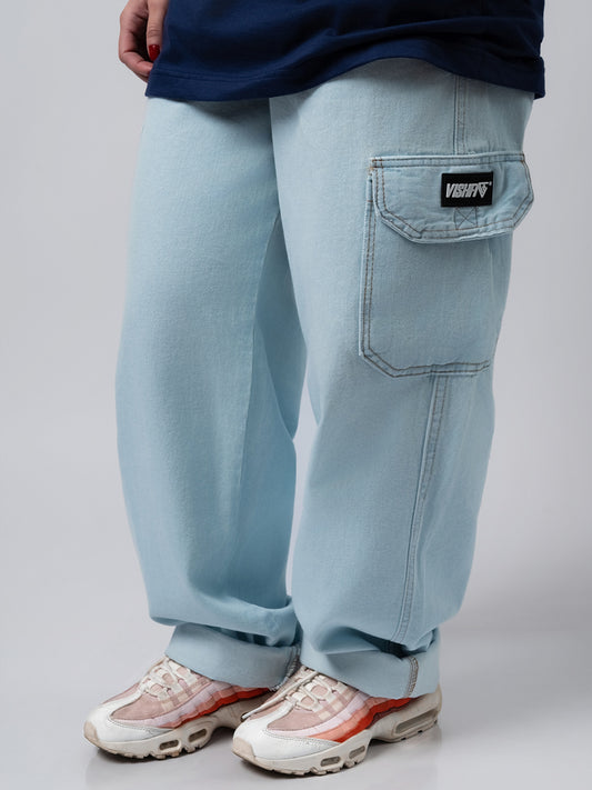 Calça Cargo Tag Jeans Azul Claro