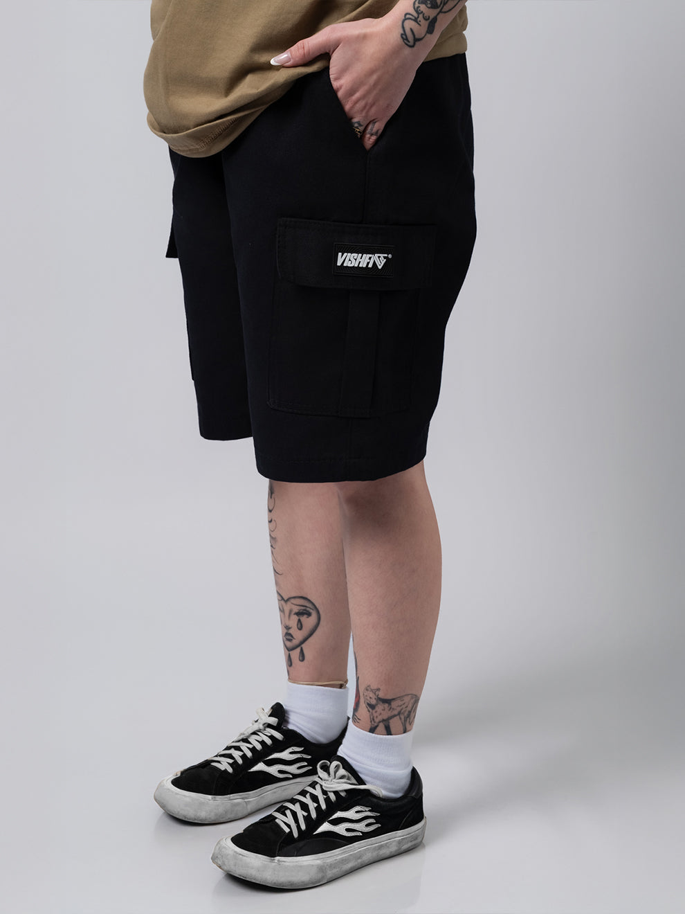 Bermuda Cargo Sarja Tag Preta