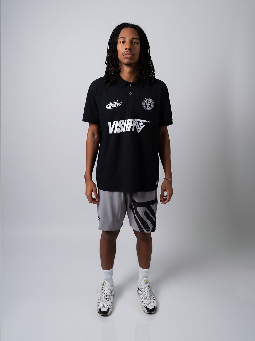 Bermuda Nylon Symbol Cinza