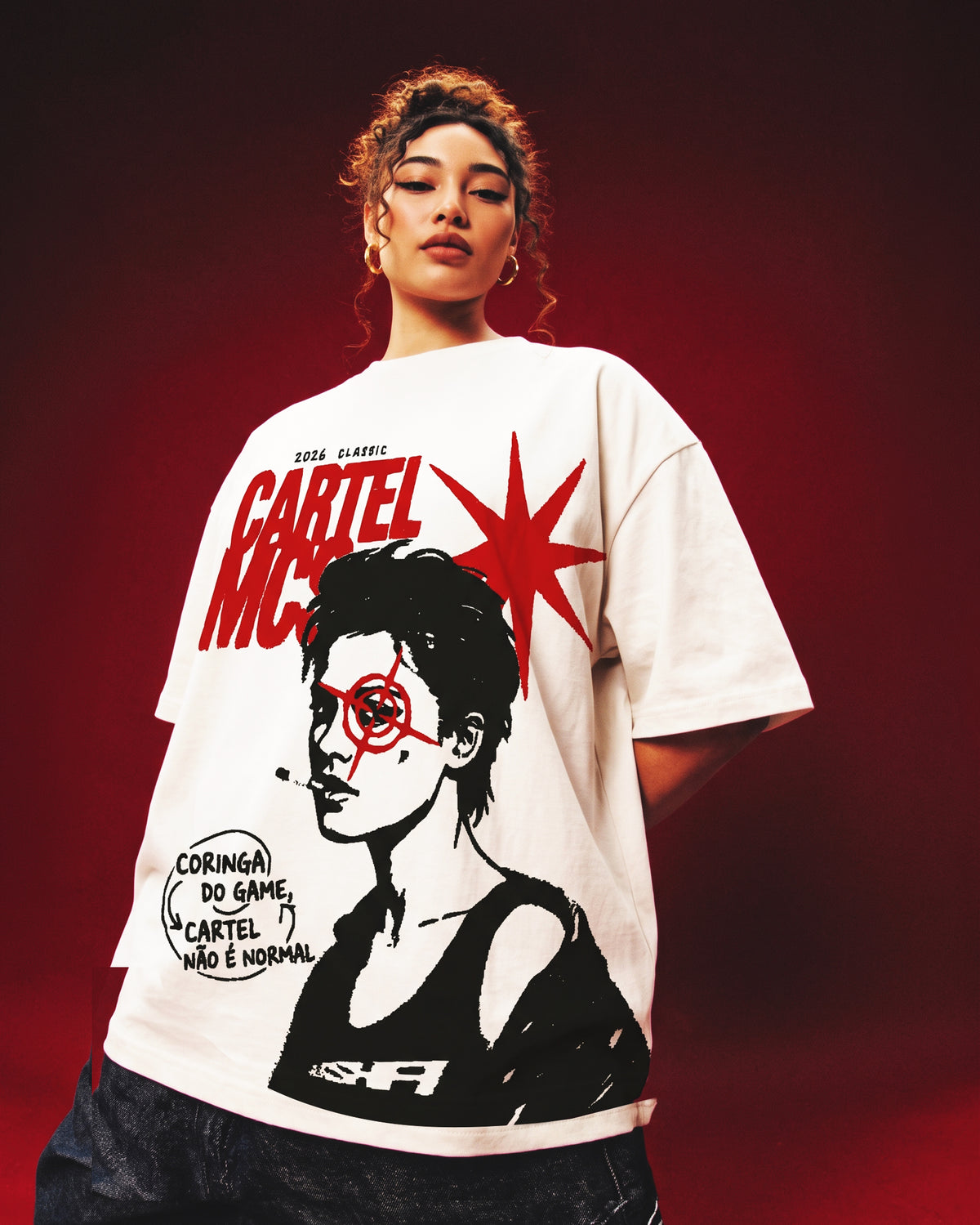 Camiseta Heavy Oversized Mira Off White Cartel Mcs