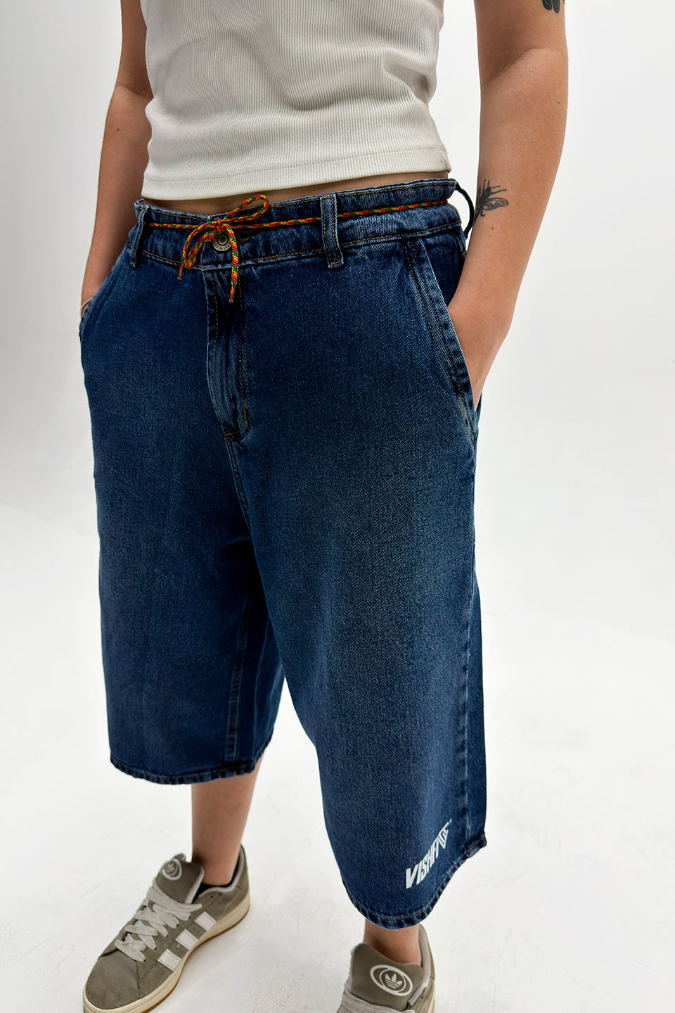 Bermuda Jeans Jorts Logo Azul Escuro