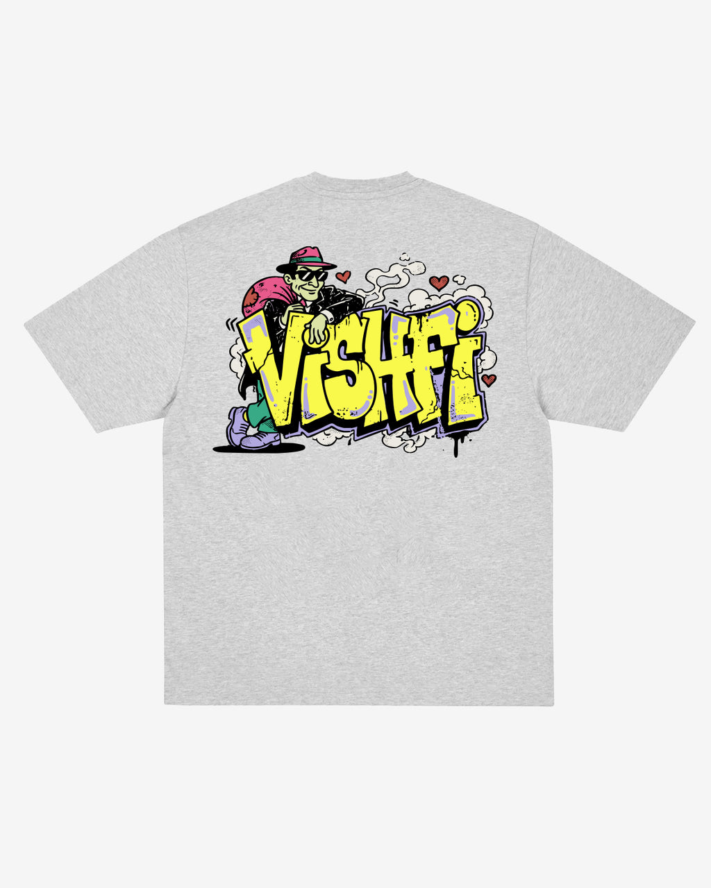 T-SHIRT HUSTLER HEATHER GRAY