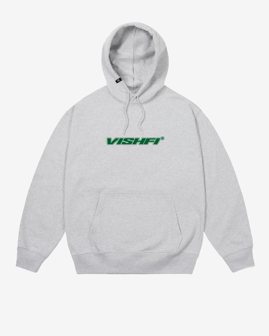 HOODIE MID LOGO HEATHER GREY