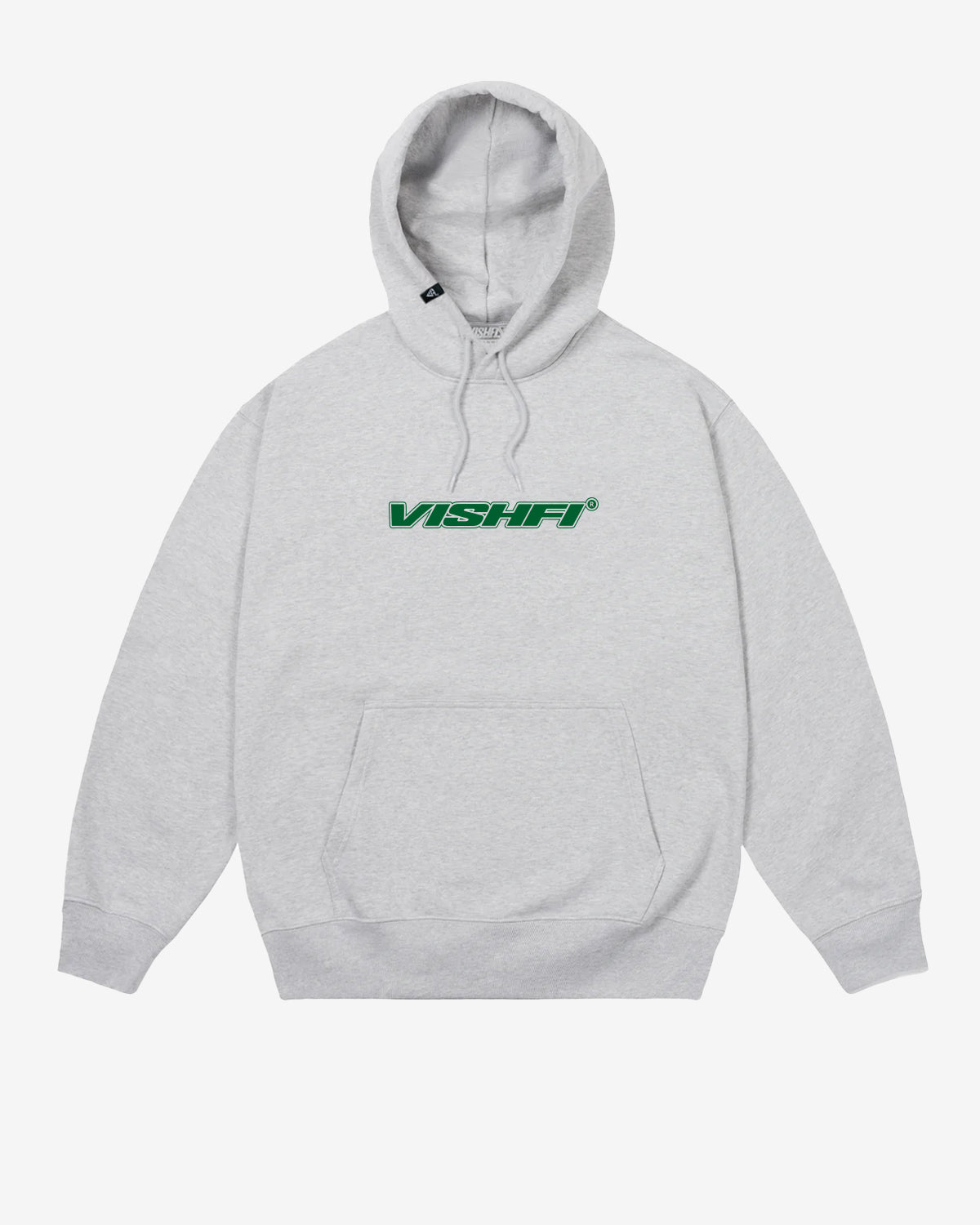 HOODIE MID LOGO HEATHER GREY