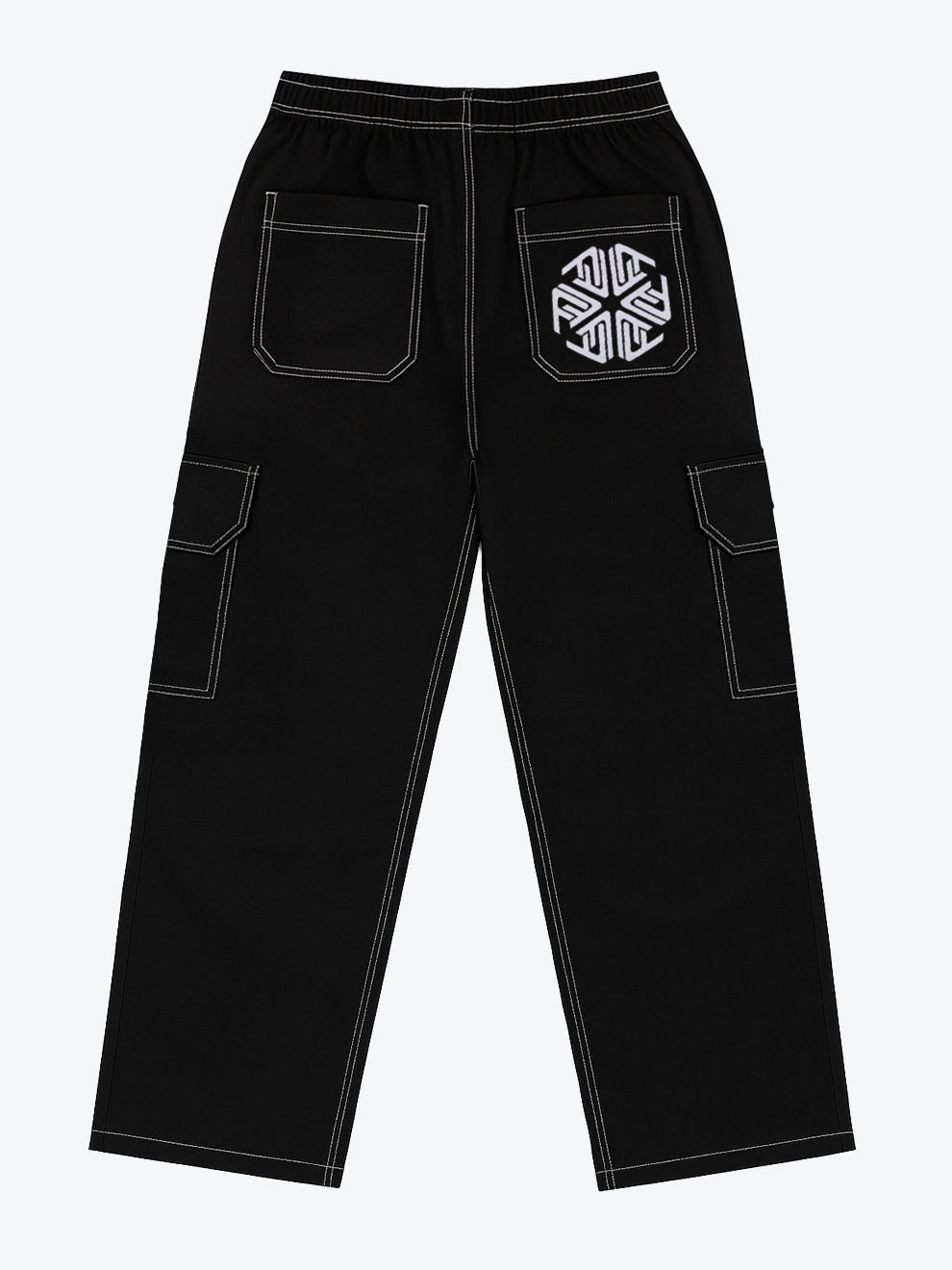 Calça Cargo Tag Preta Linhas