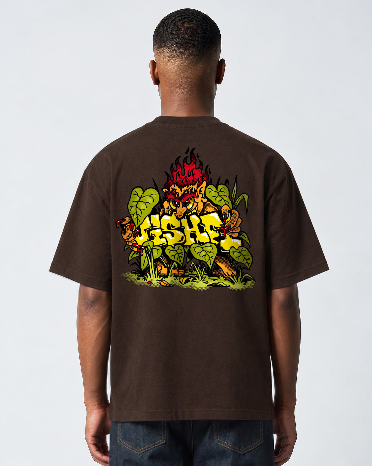 Camiseta Heavy Oversized Curupira Marrom