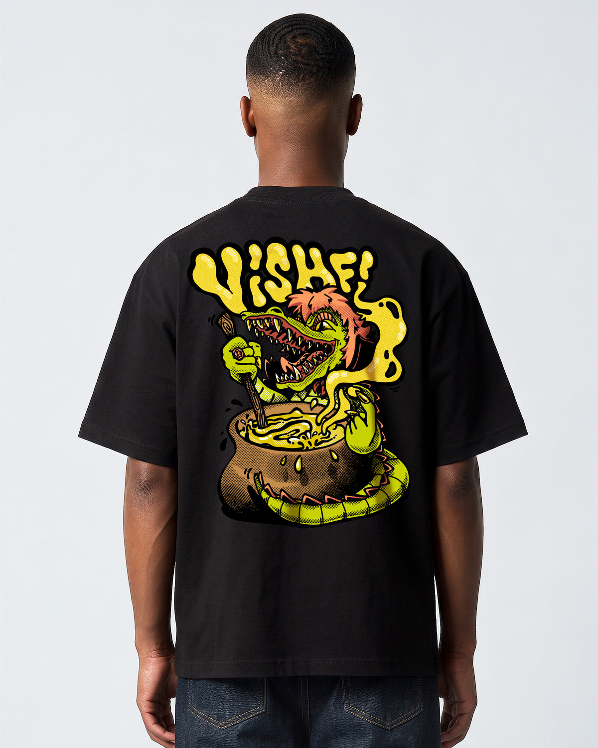 Camiseta Heavy Oversized Cuca Preta