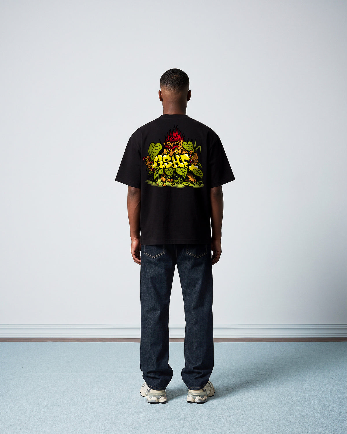 Camiseta Heavy Oversized Curupira Preta