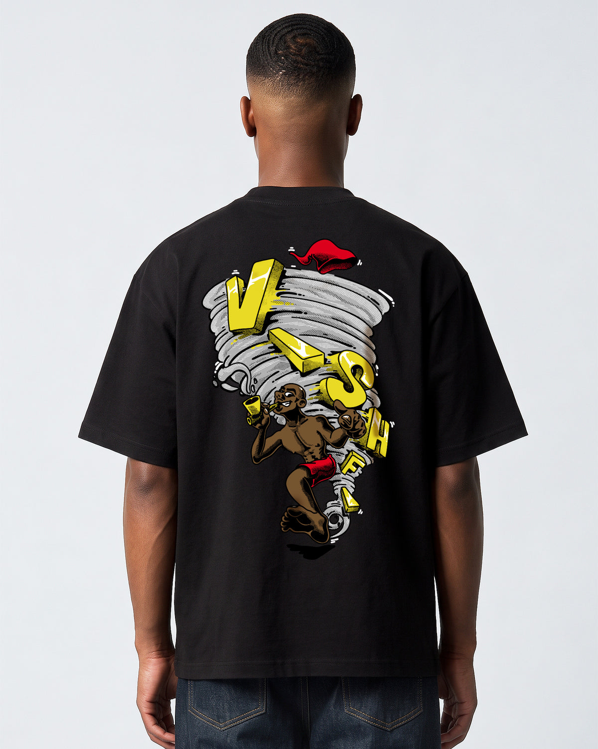 Camiseta Heavy Oversized Saci Preta