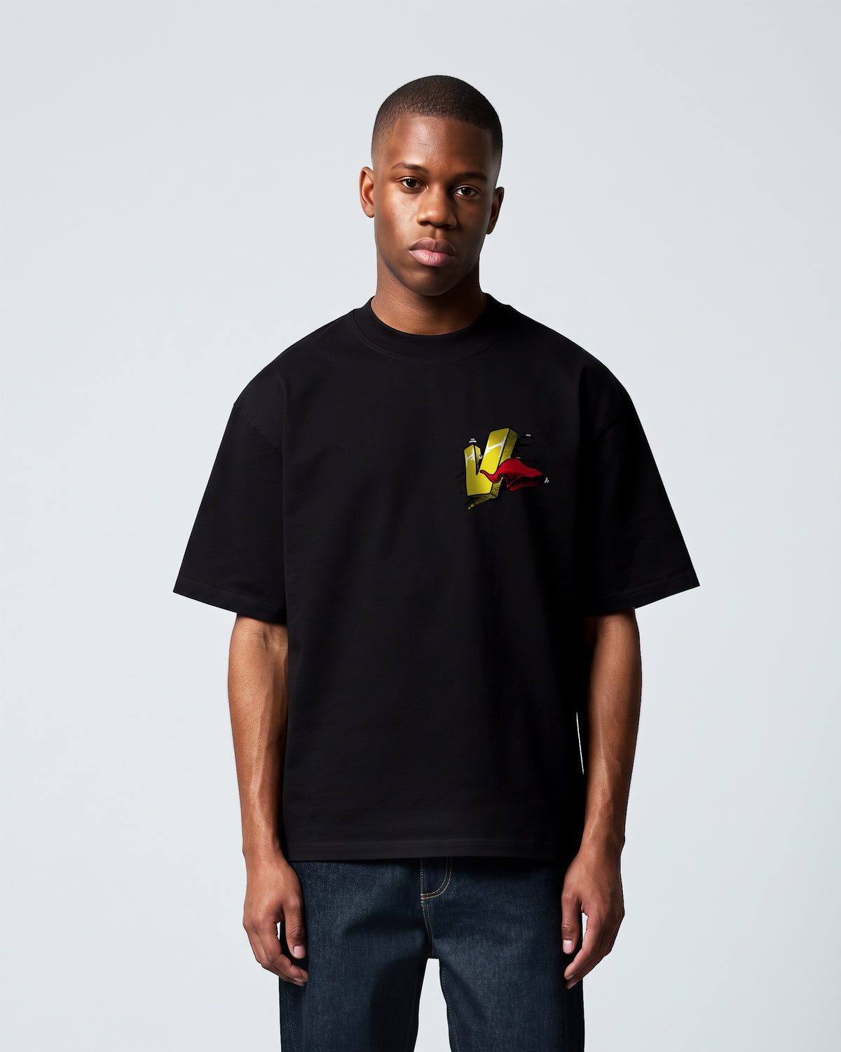 Camiseta Heavy Oversized Saci Preta