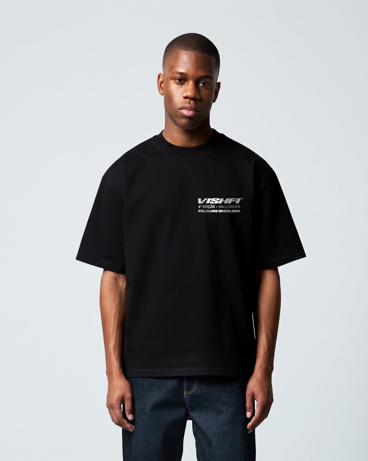 Camiseta Heavy Oversized Boitatá Preta