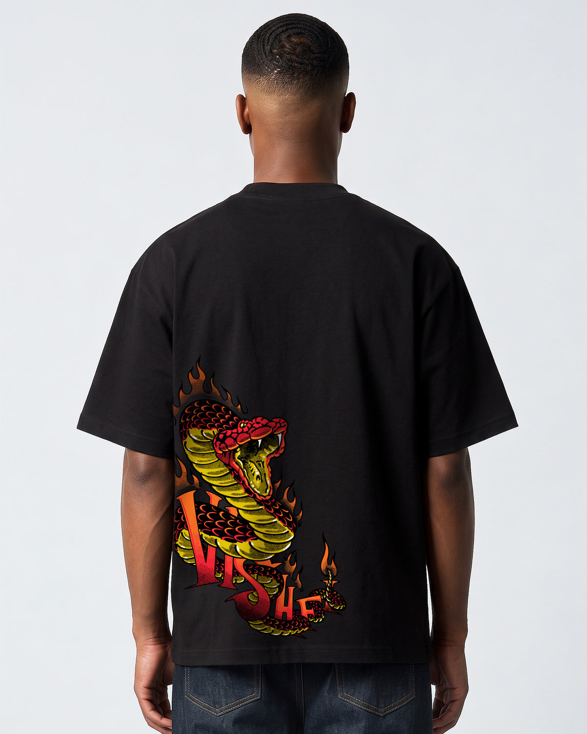 Camiseta Heavy Oversized Boitatá Preta