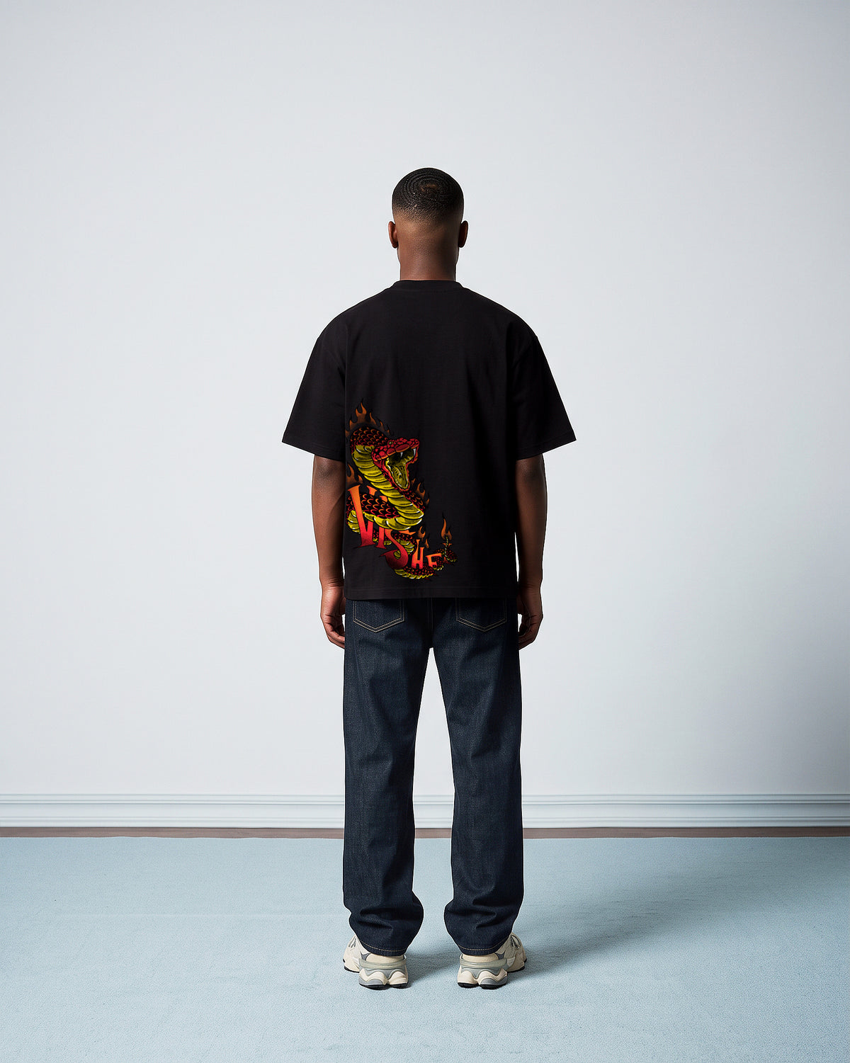 Camiseta Heavy Oversized Boitatá Preta