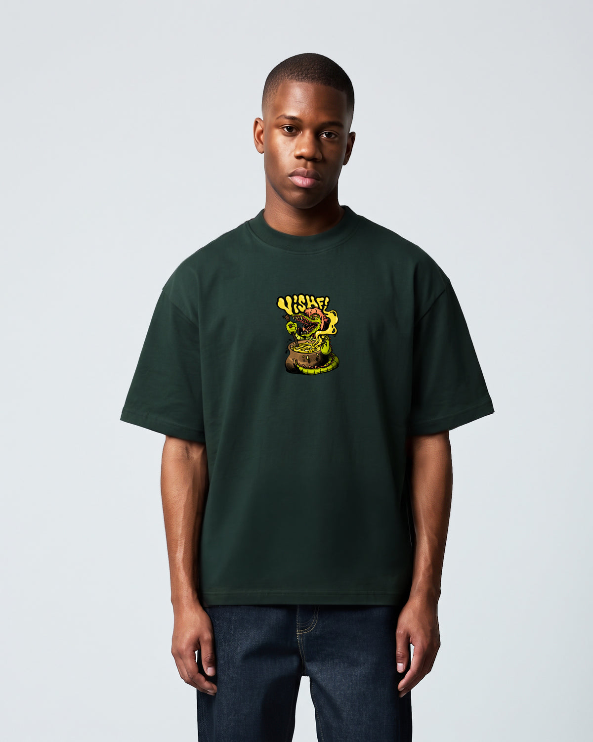 Camiseta Heavy Oversized Cuca Verde