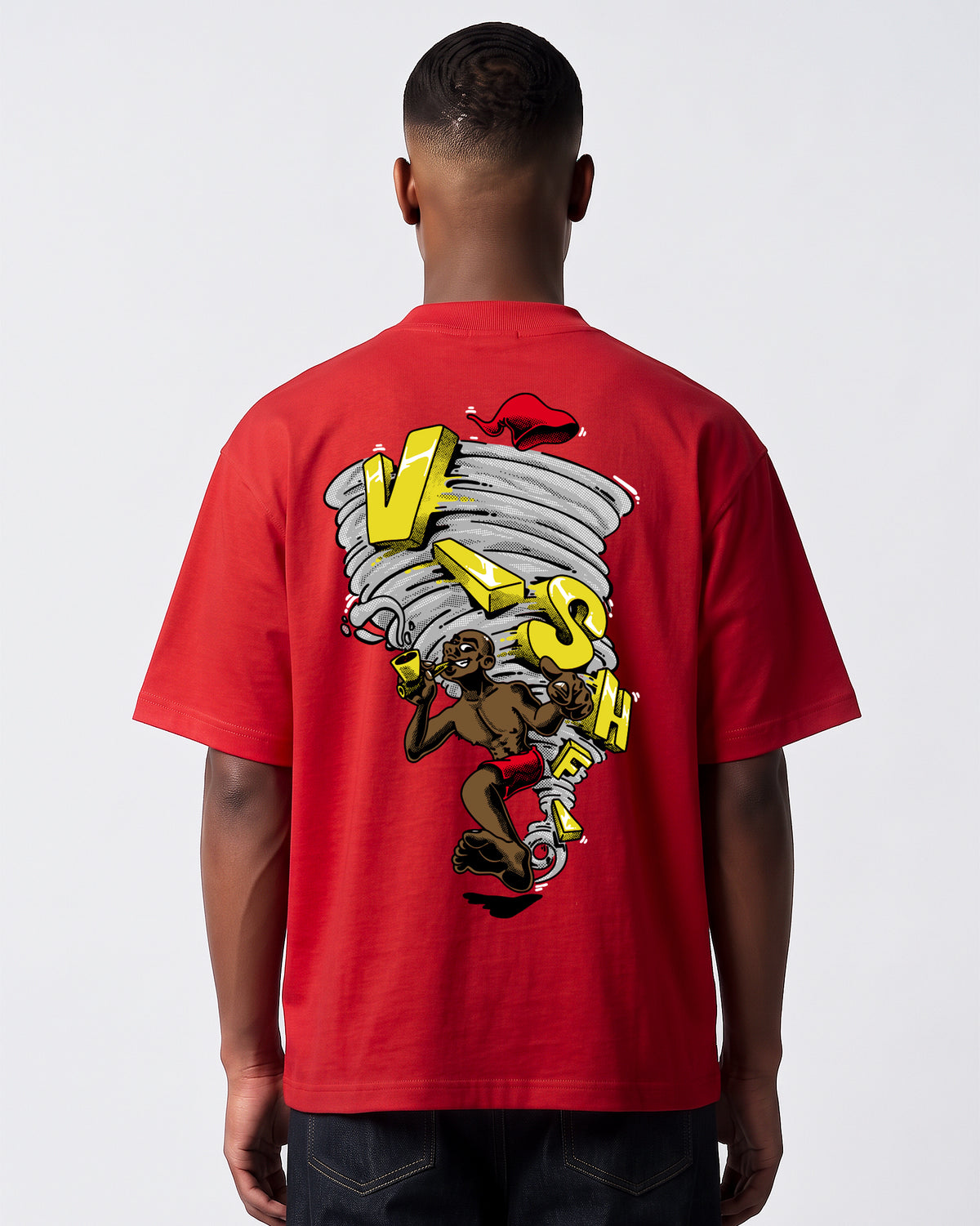 Camiseta Heavy Oversized Saci Vermelha