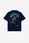 Camiseta Heavy Oversized Iara Azul Marinho