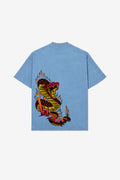 Camiseta Heavy Oversized Boitatá Azul Dusty