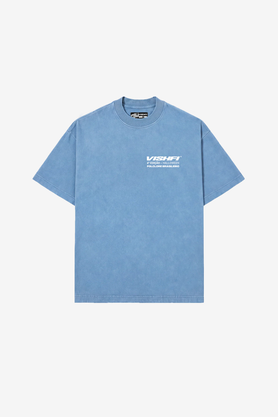 Camiseta Heavy Oversized Boitatá Azul Dusty