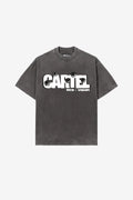 Camiseta Heavy Oversized Bullet Cinza Estonado Cartel Mcs