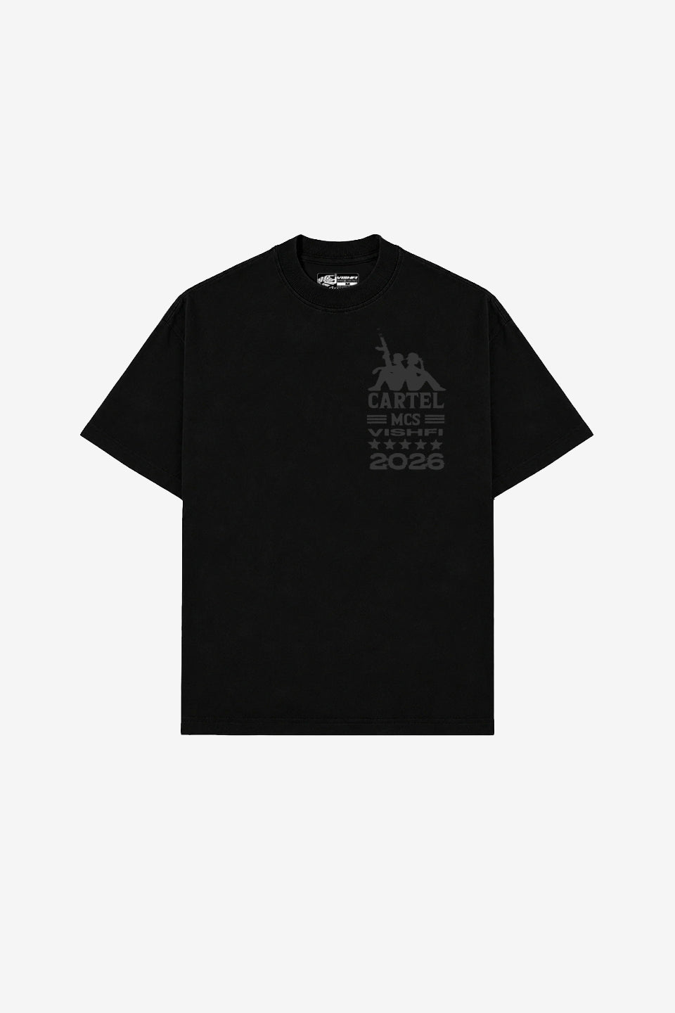Camiseta Heavy Oversized 5 Estrelas Preta Cartel Mcs
