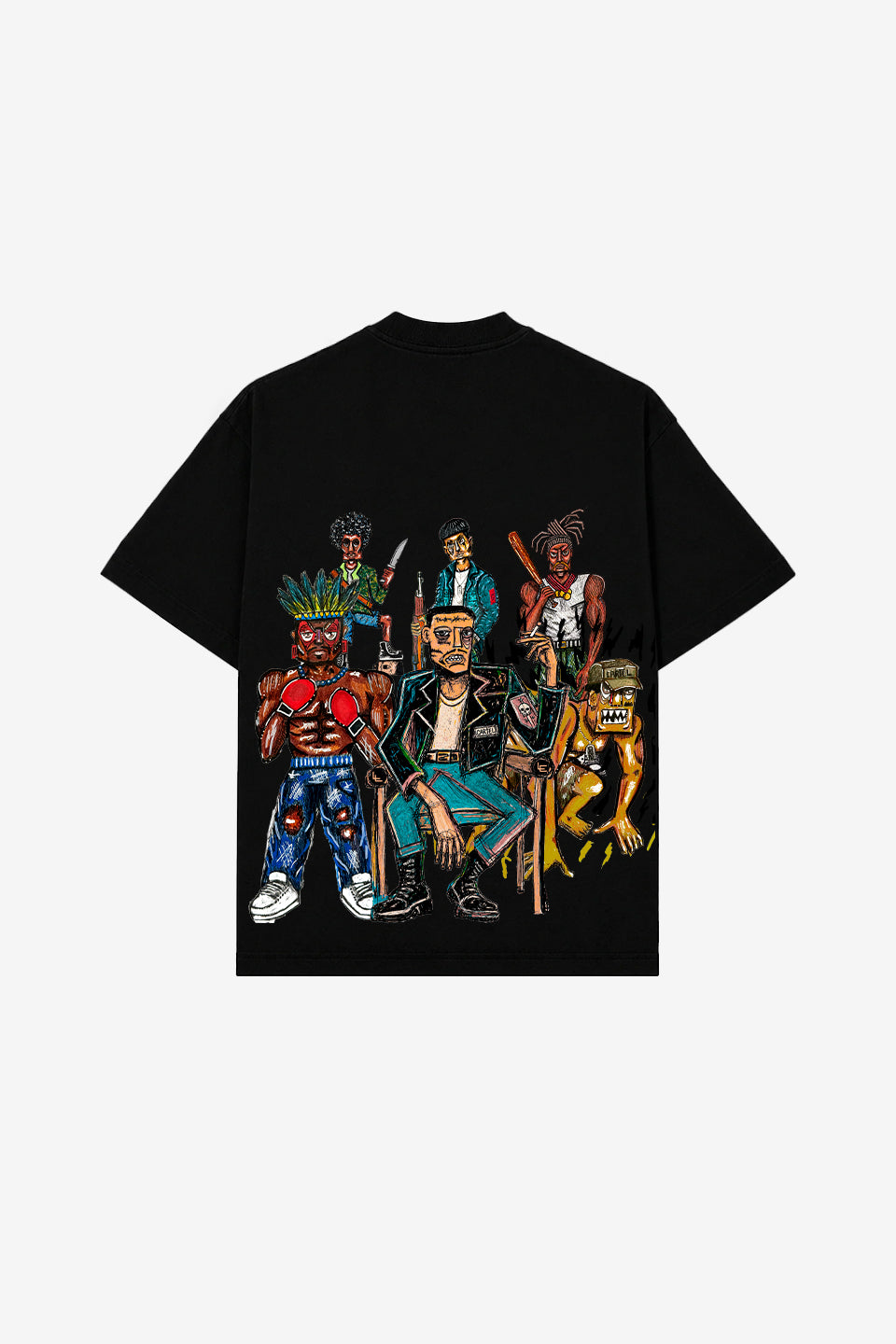 Camiseta Heavy Oversized Capa Preta Cartel Mcs