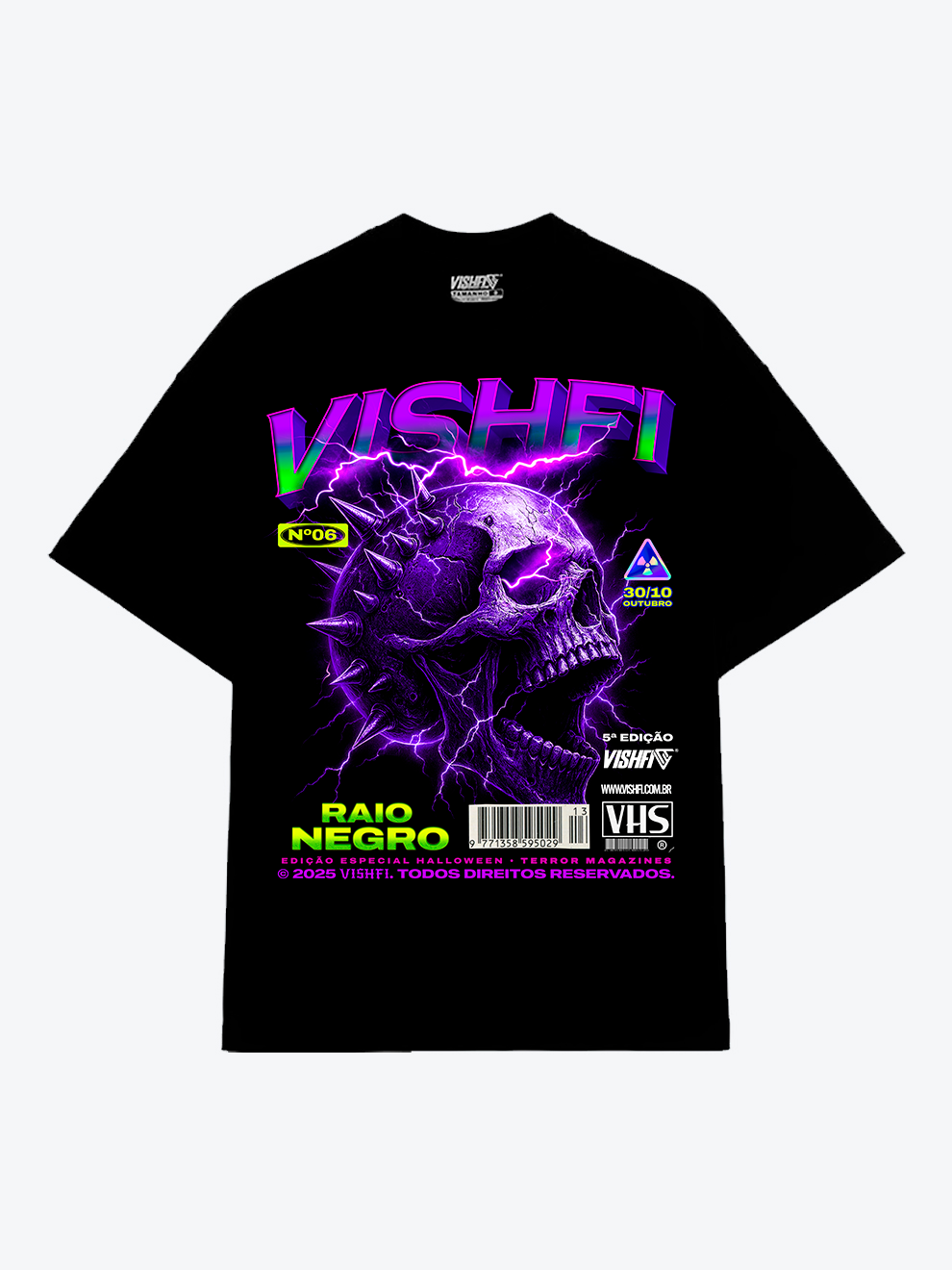 Camiseta Halloween 2K25 "Raio Negro"