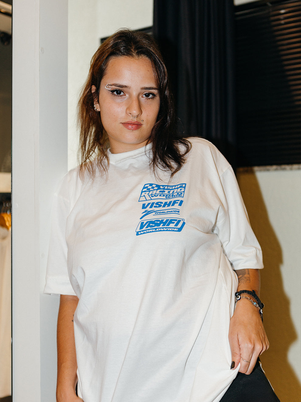 Camiseta Blue Logotypes Off White