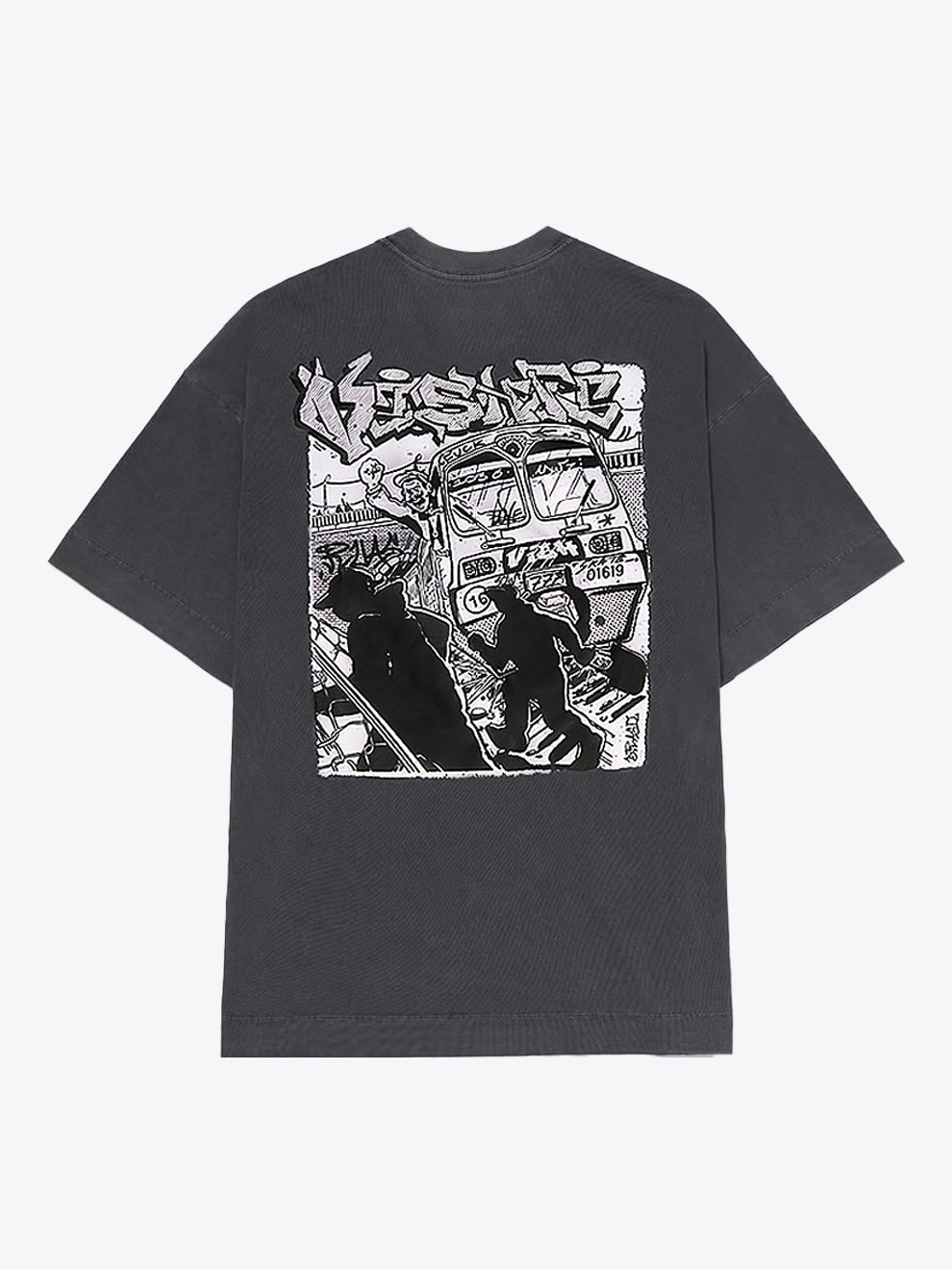 Camiseta Oversized Train Cinza Estonado