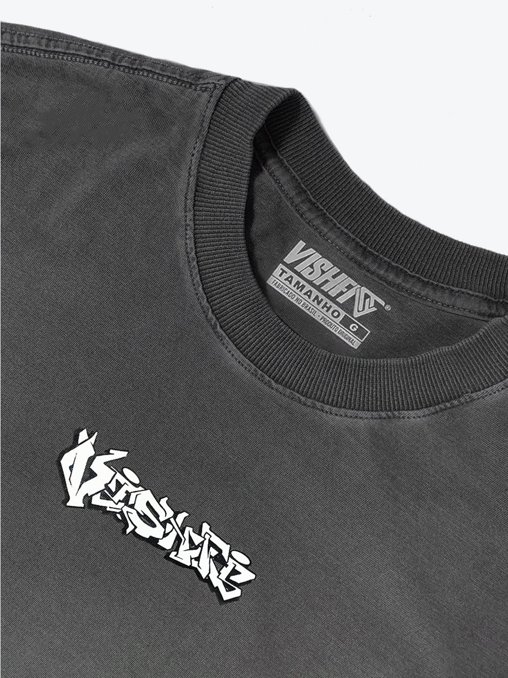 Camiseta Oversized Train Cinza Estonado