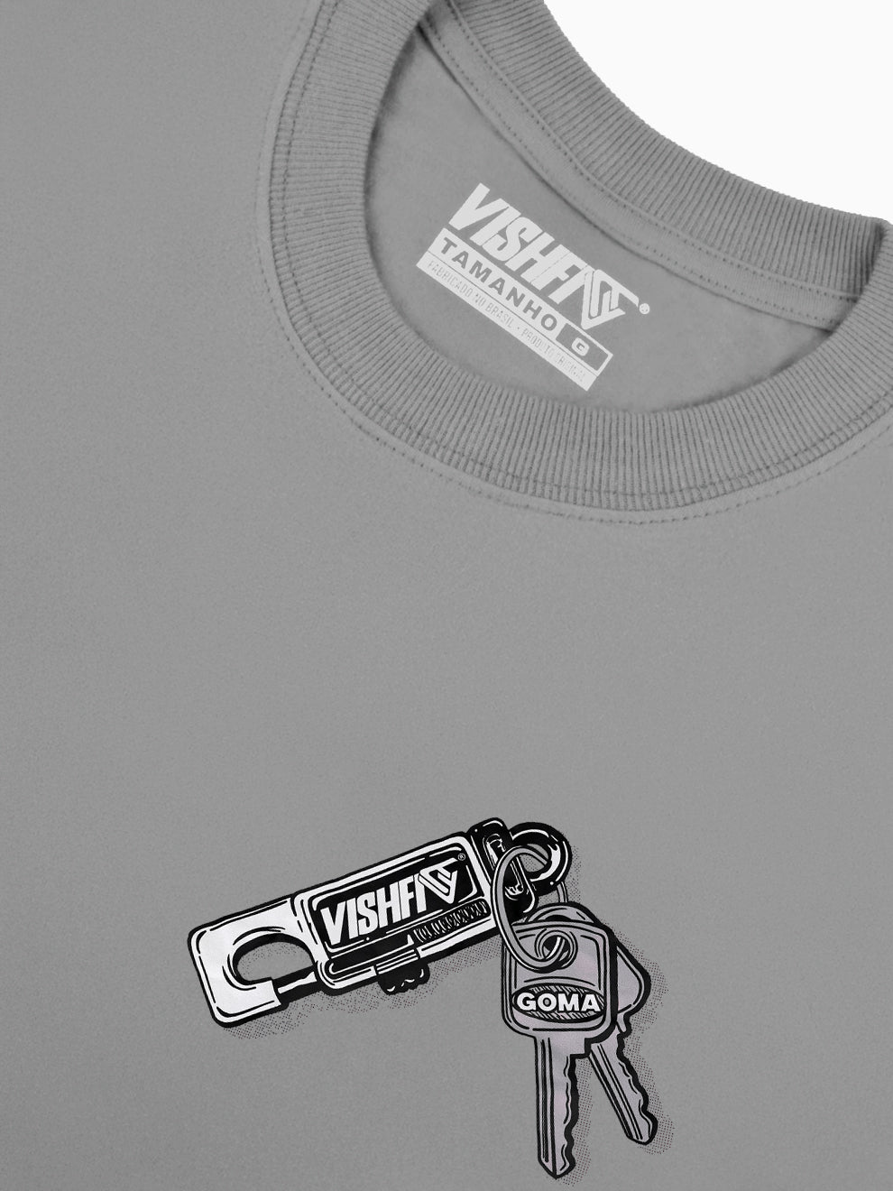 Camiseta Keychain Cinza
