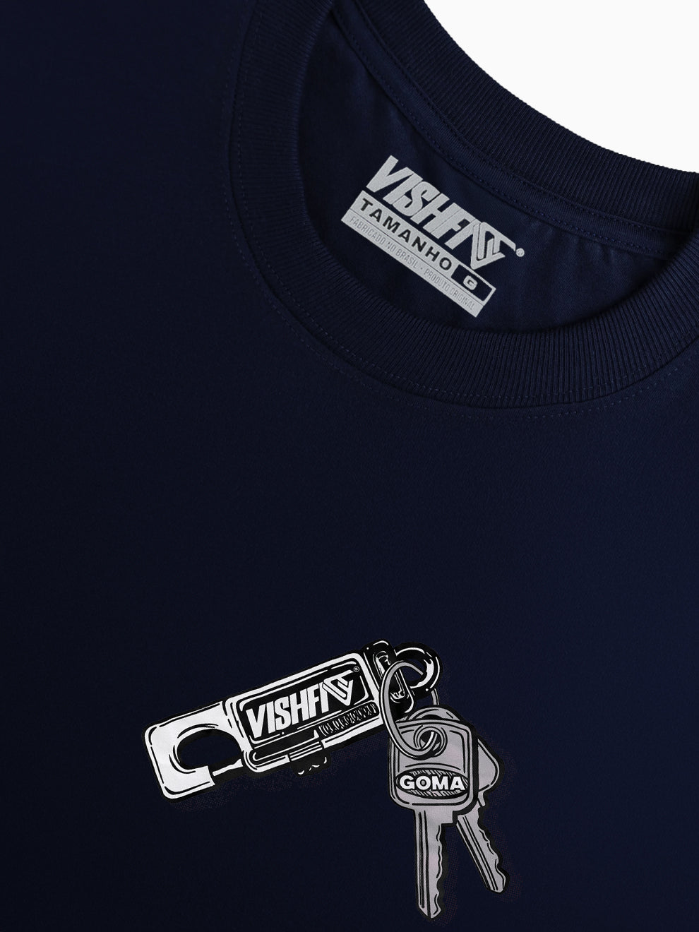 Camiseta Keychain Azul Marinho