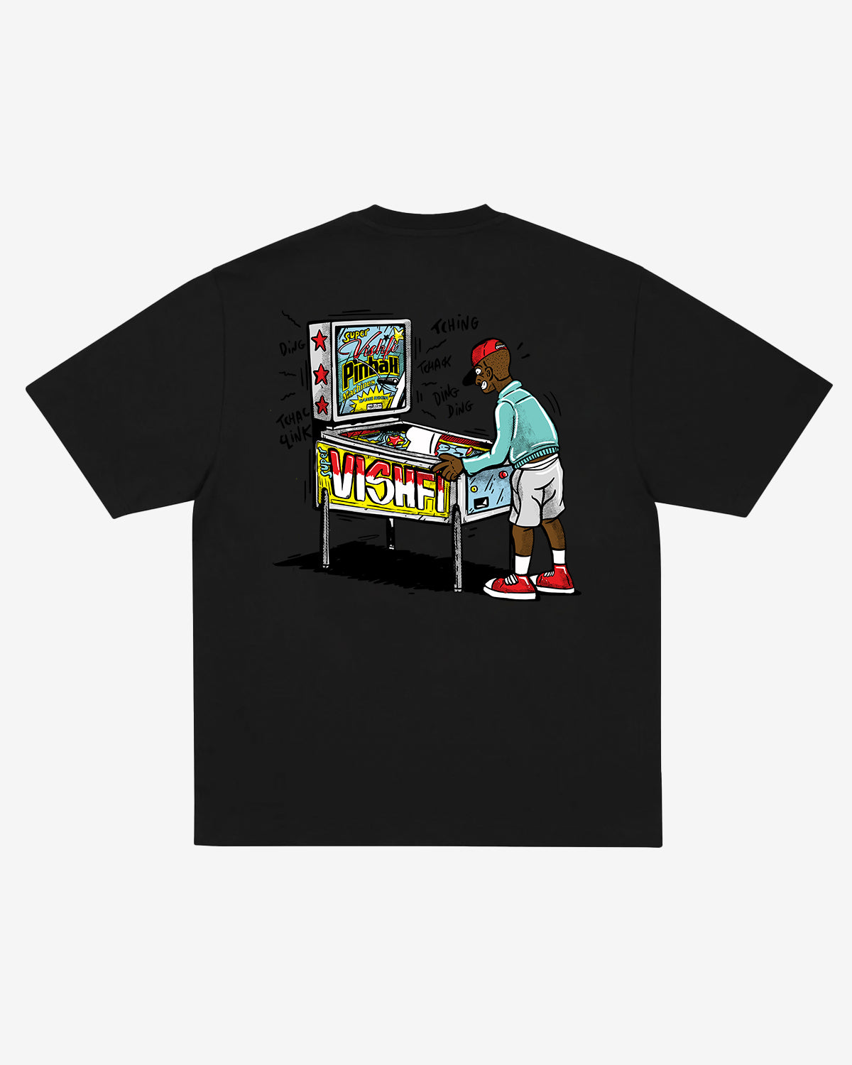 T-SHIRT PINBALL BLACK