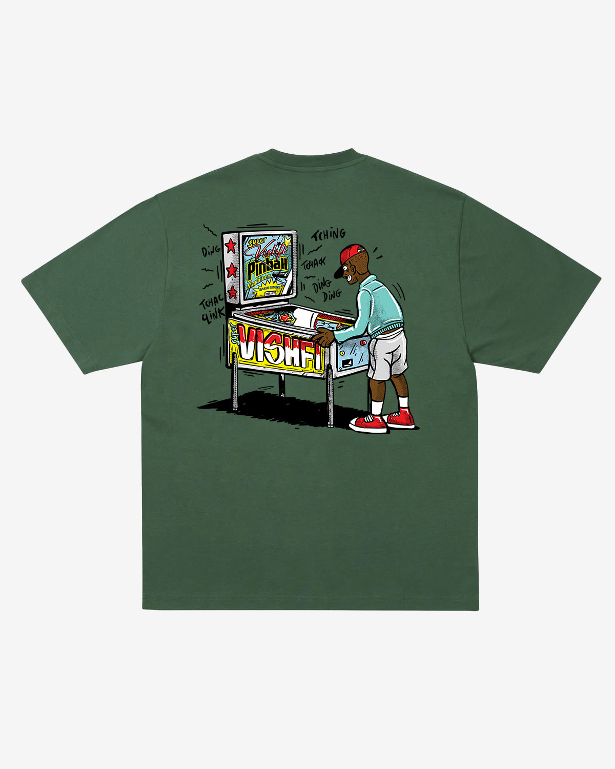 T-SHIRT PINBALL GREEN